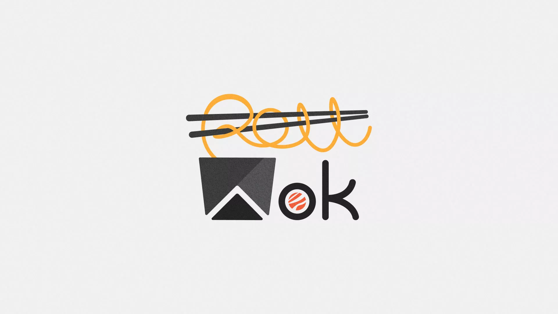 Разработка логотипа суши-бара «Roll Wok Club» в Анжеро-Судженске